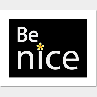 Be nice creative text design Posters and Art